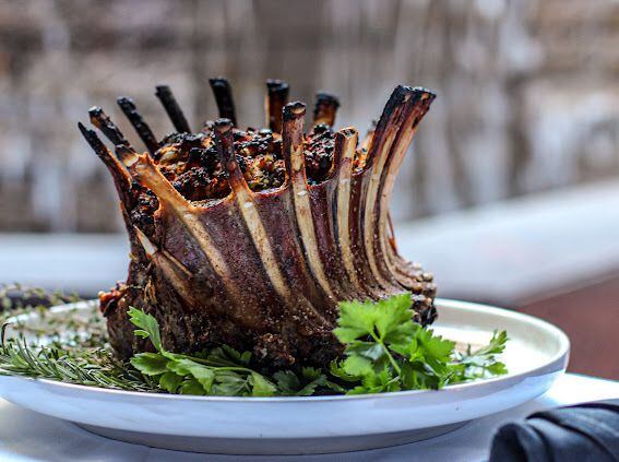 Dakota's Steakhouse serves a whole roasted lamb crown on Christmas Eve and Christmas Day.
