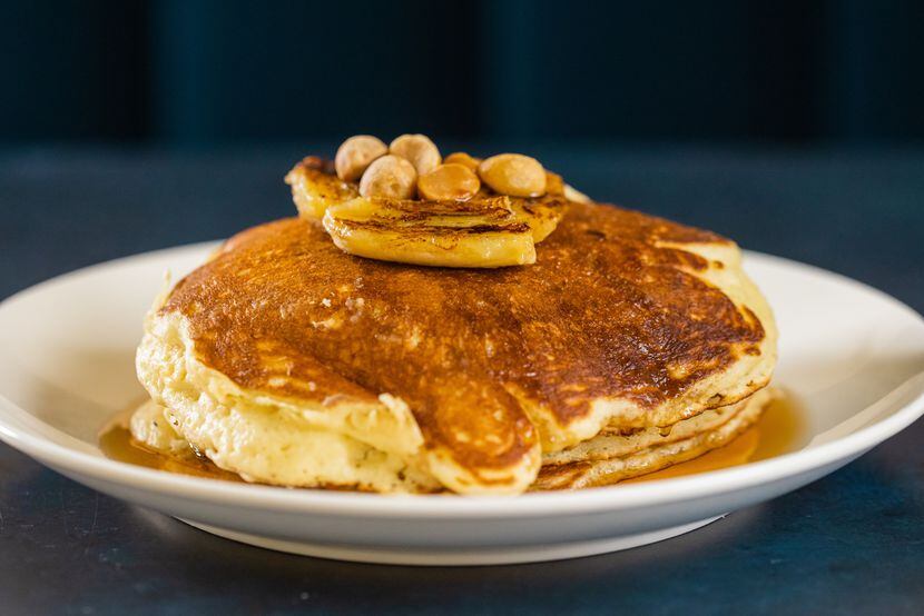 Banana macadamia nut pancakes are on the menu at Dallas' Toussaint Brasserie for Mother's Day.