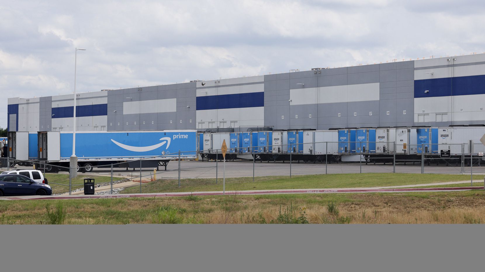 An Amazon warehouse pictured in Wilmer, Texas, Friday, June 3, 2022. The warehouse is part...