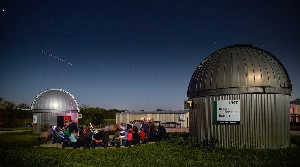 Attendees are able to observe the galaxy through telescopes at the Rafes Urban Astronomy...