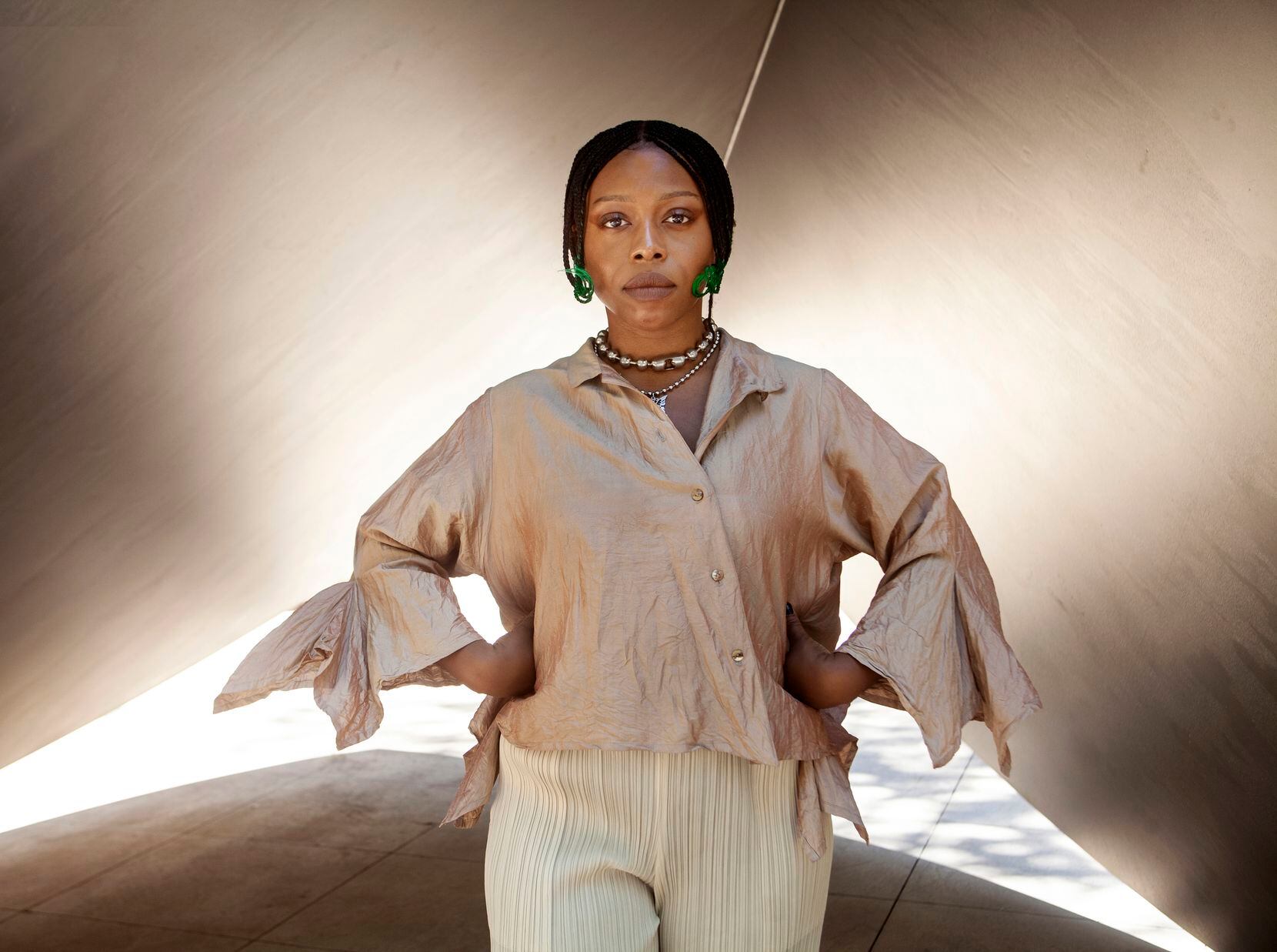 Artist Naudline Pierre, photographed at the Dallas Museum of Art for her exhibition "What...