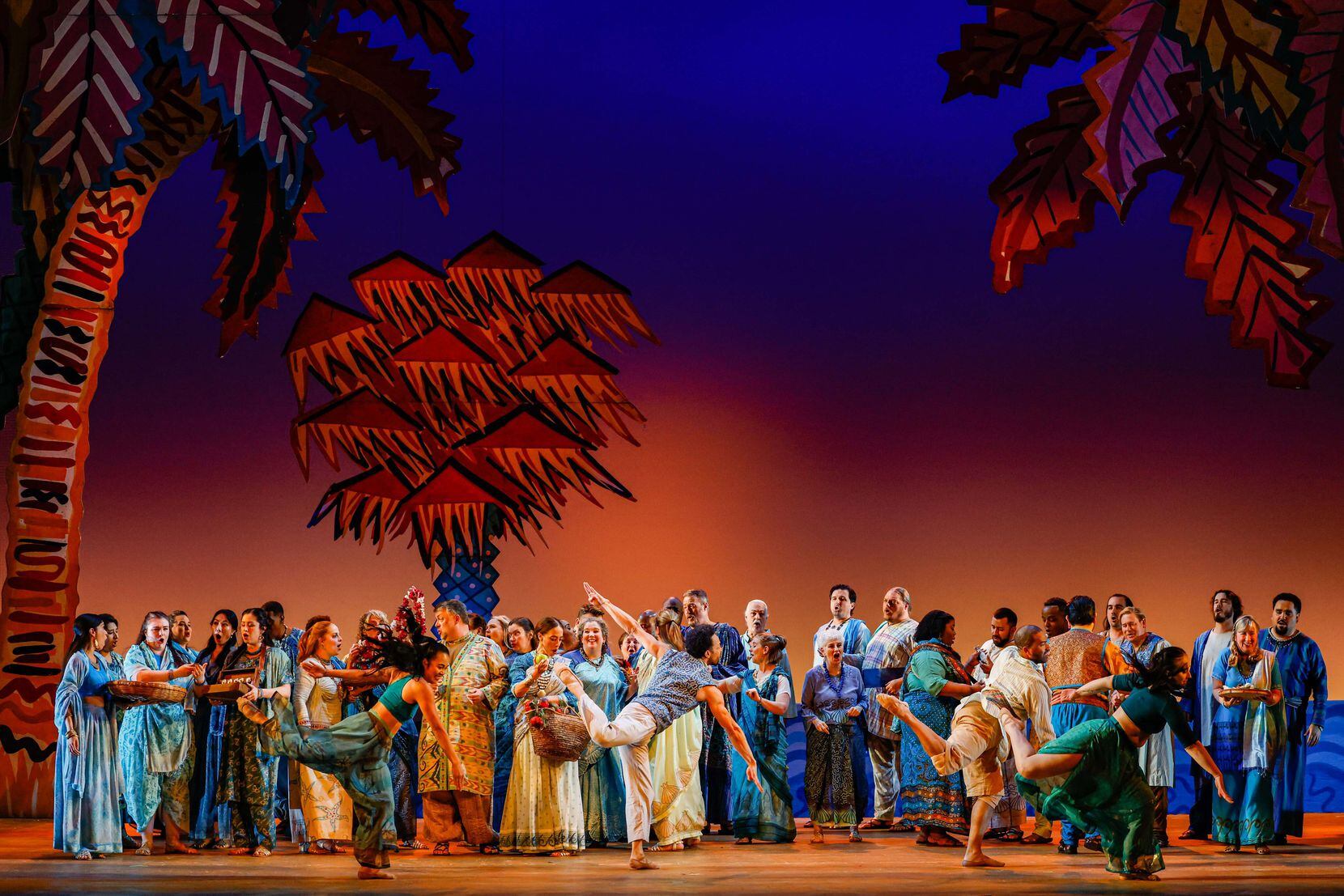 The dress rehearsal for the Dallas Opera's production of Bizet's 'The Pearl Fishers' at the...