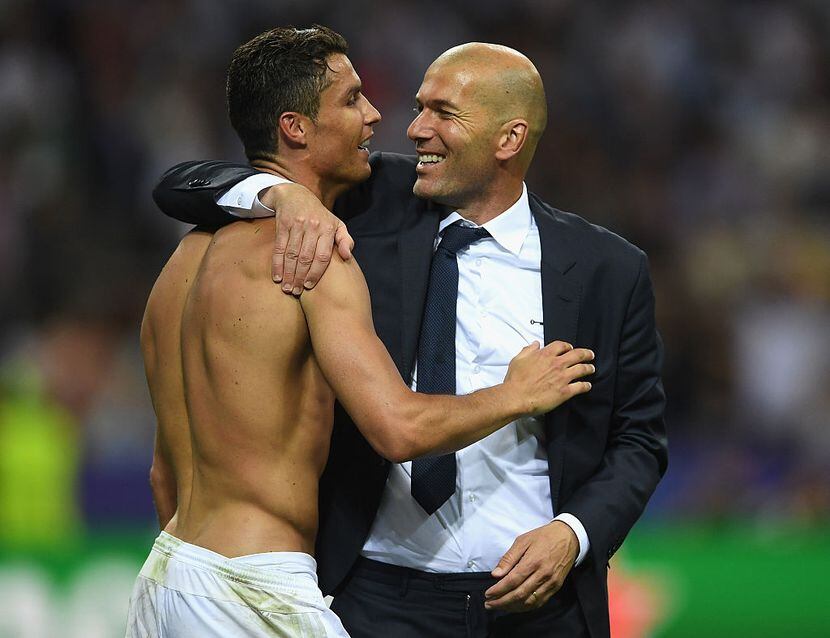 Zidane con Cristiano Ronaldo. Foto GETTY IMAGES