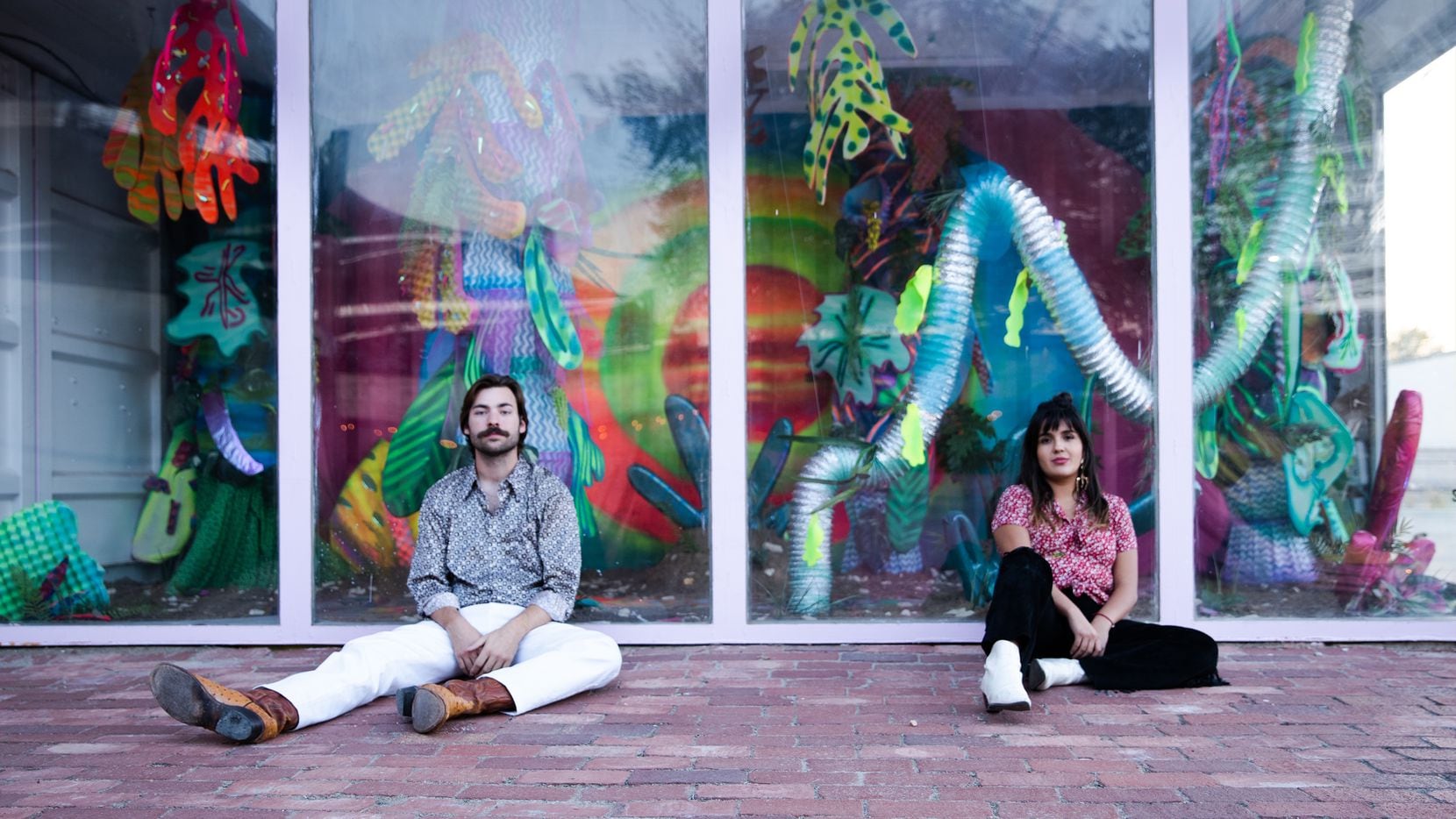 Tyler Germaine and Mariell Guzman, the duo behind the art collective Denim Disco, sit...