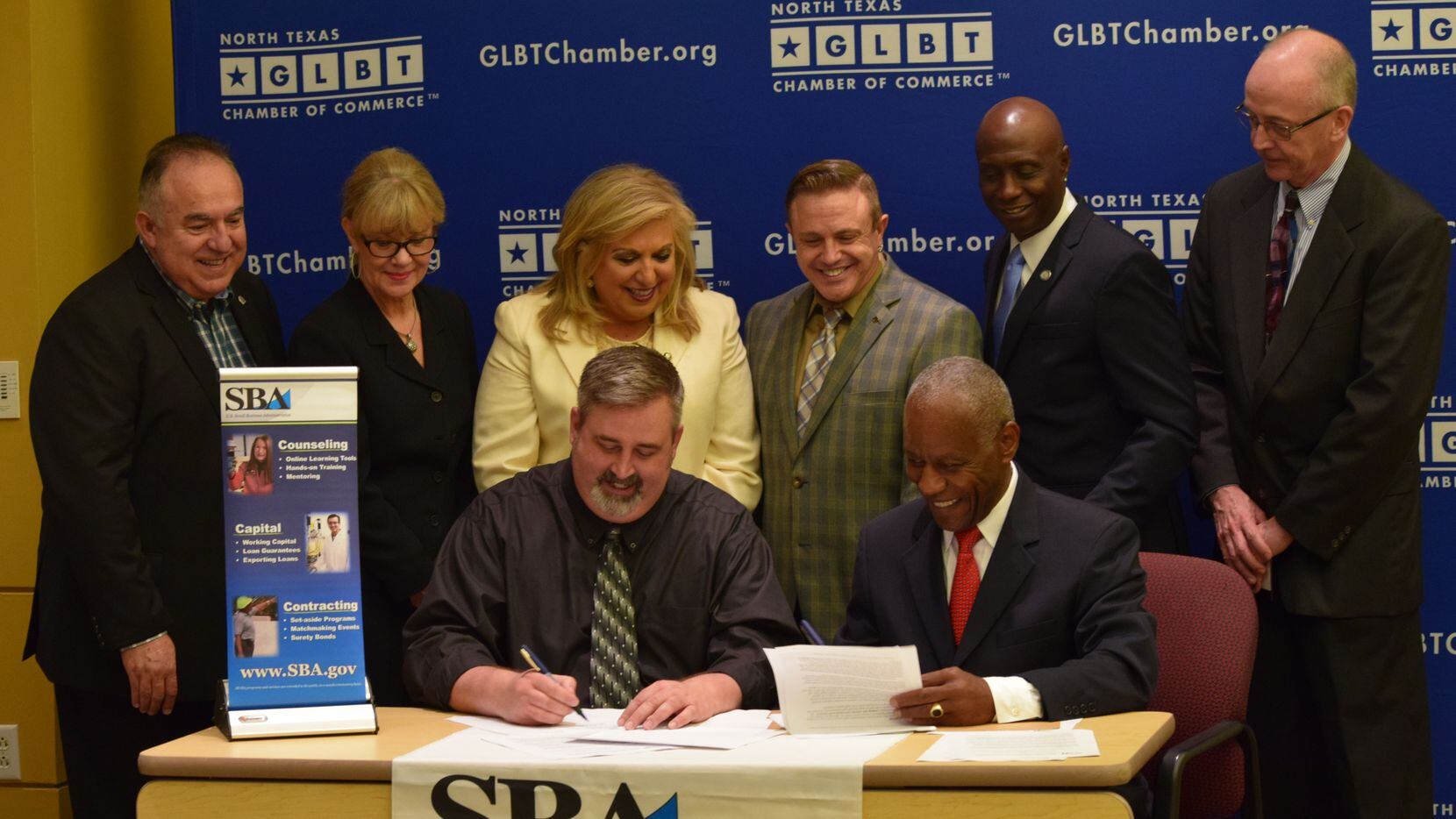 Officials from the U.S. Small Business Administration and the North Texas GLBT Chamber of...