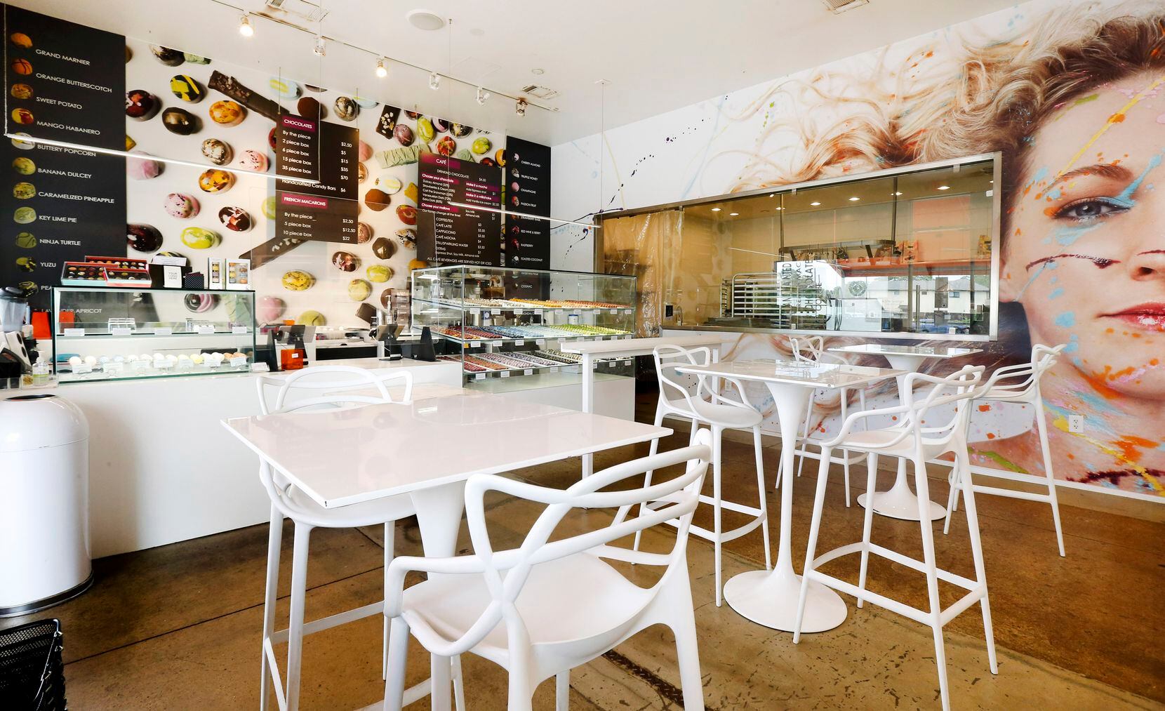 An interior view of Kate Weiser Chocolate's Trinity Groves location in Dallas.