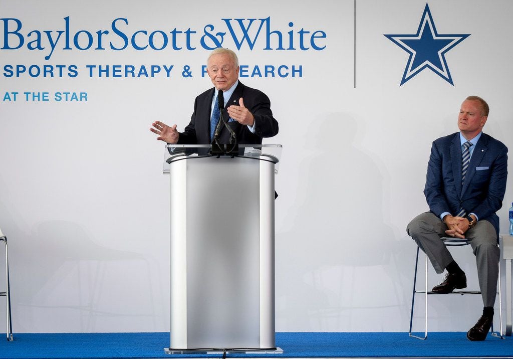 Dallas Cowboys owner Jerry Jones talks about the opening of the Baylor Scott & White Sports...