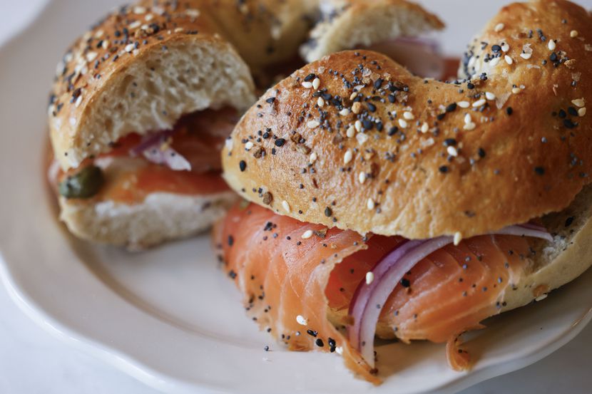 A bagel and lox is the priciest breakfast option at Trades Delicatessen in Oak Cliff. The...