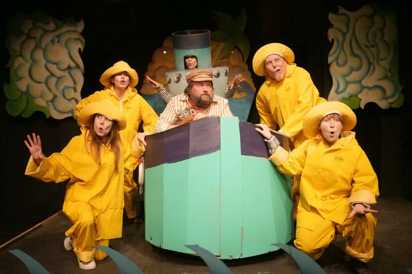 Brian Witkowicz as Captain Chuck, center, surrounded by the rest of the cast of Ochre House...