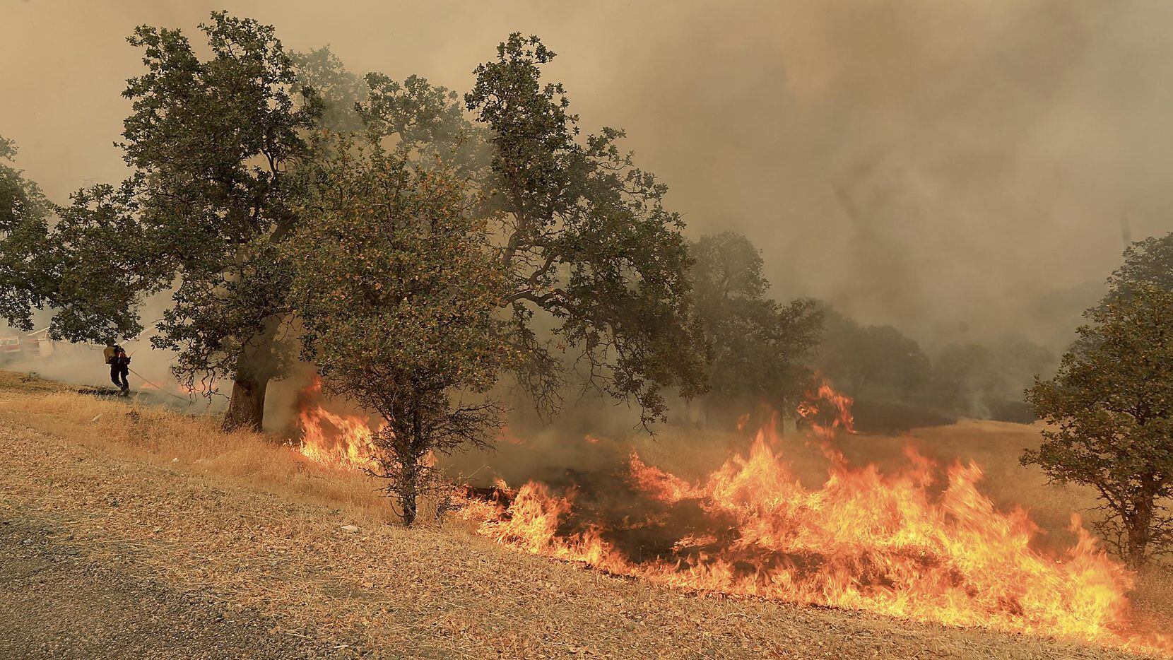 El fuego consume zonas silvestres en Spring Valley, Calif. el norte de California.(AP)
