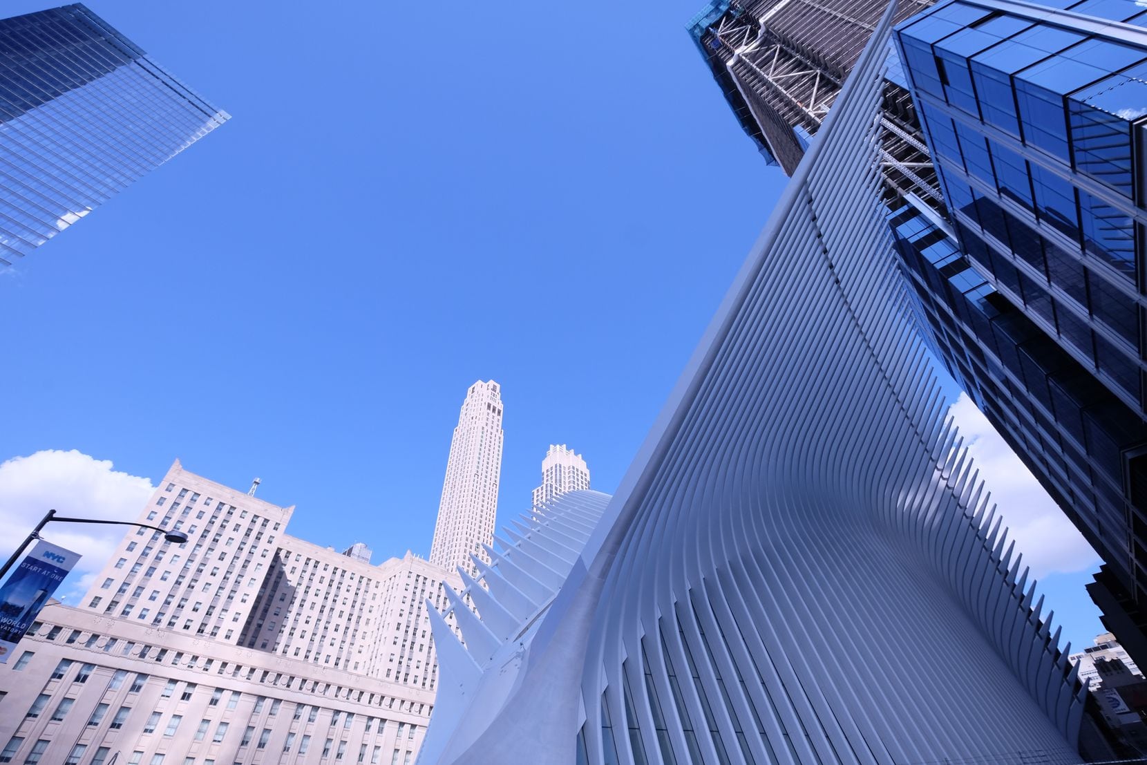 The Oculus is a Santiago Calatrava design that rests on top of the World Trade Center...