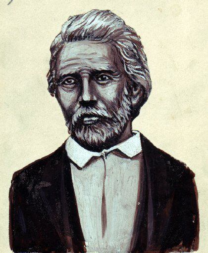 Drawing of John Neely Bryan, founder of Dallas.
