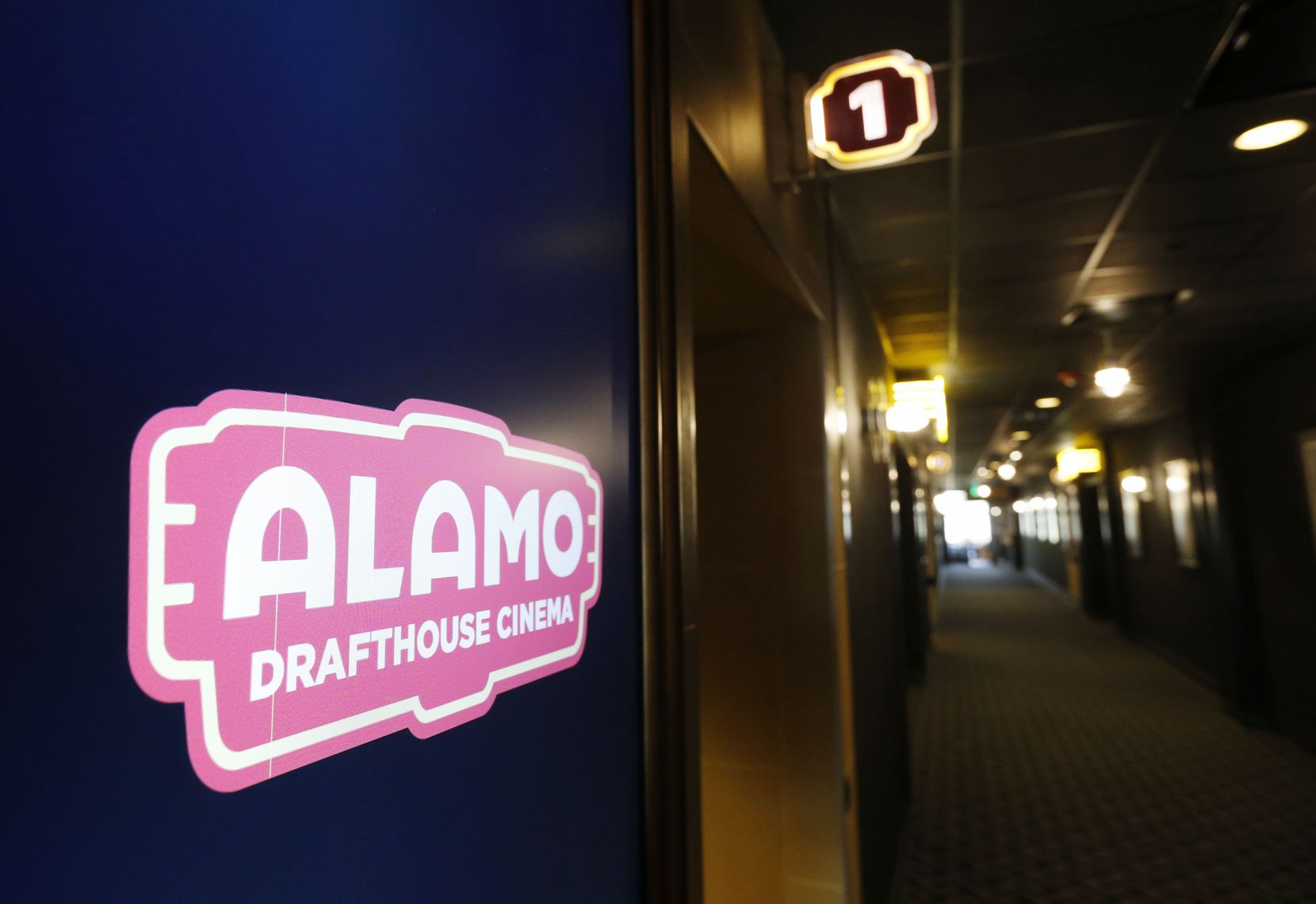In this 2018 file photo, a hallway at the Alamo Drafthouse Cinema off Abrams Road in Dallas...