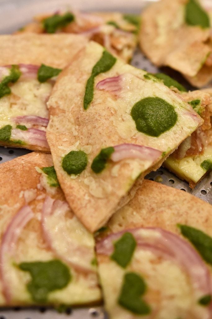 Roti pizza prepared by food writer and Dallas native Priya Krishna at her family's home in...
