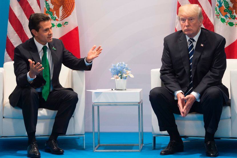 Mexican President Enrique Peña Nieto and President Trump. Talks to renegotiate the North...