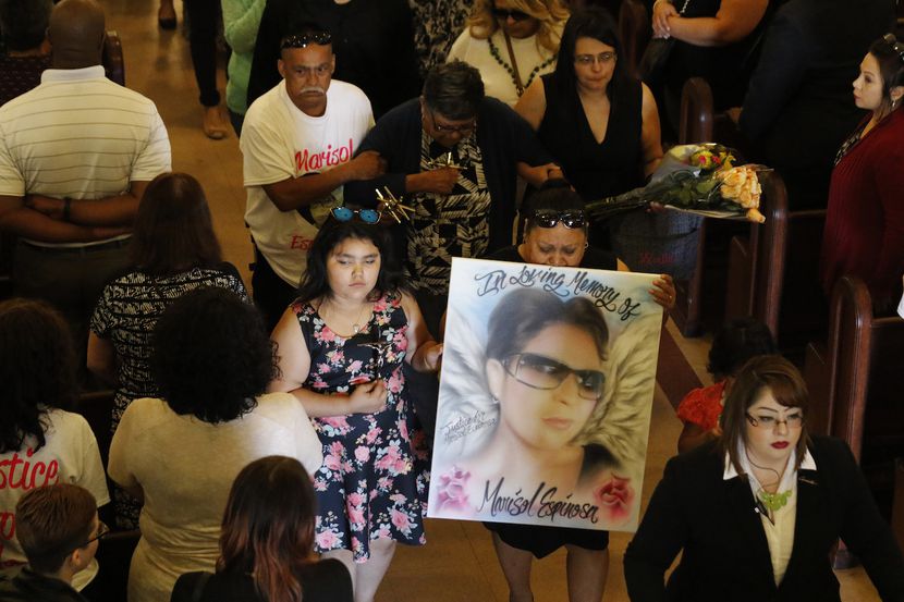 Funeral de Marisol Espinosa en marzo de 2016, en Dallas. DMN
