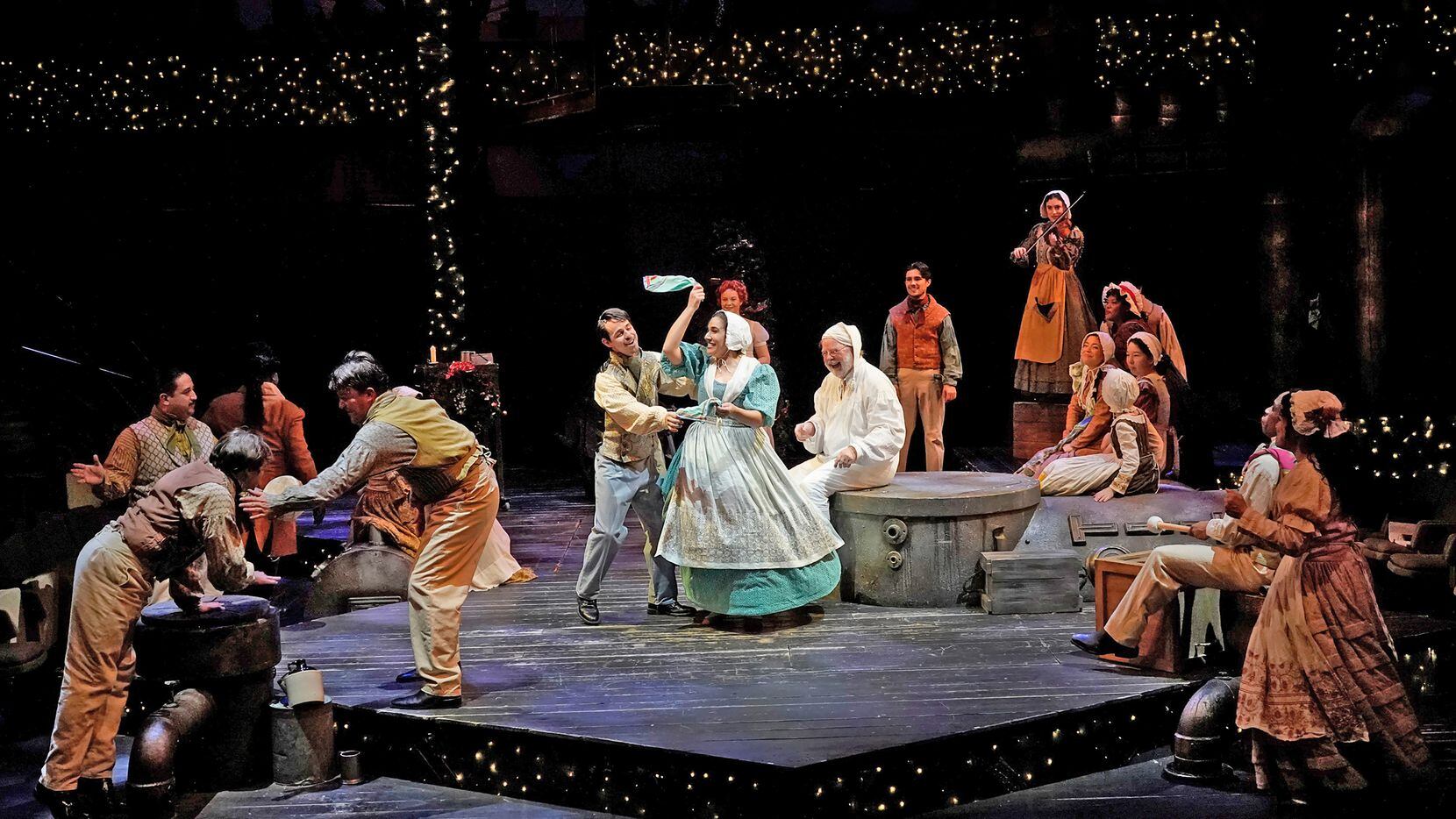 The cast of the Dallas Theater Center's 2021 production of "A Christmas Carol."