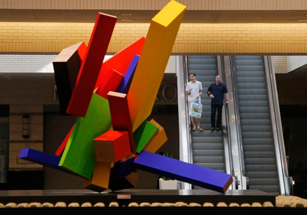 "20 Elements" (2004-05) by Joel Shapiro is pictured at NorthPark Center in Dallas on...
