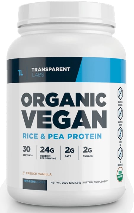 Transparent Labs Vegan Protein label