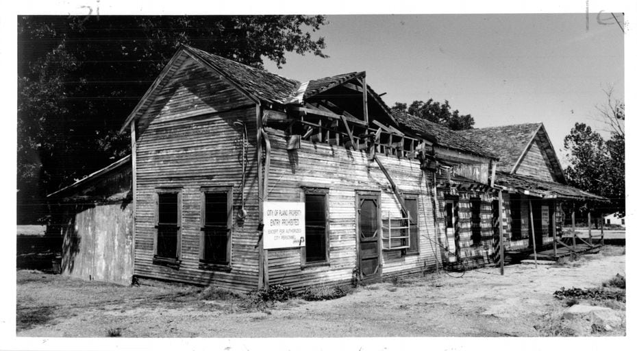Old dilapidated general store on Ave. K near 18th street in Plano
