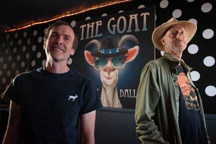 Adam Testa, left, is the new owner of The Goat. He had gotten to know author Anthony Head...