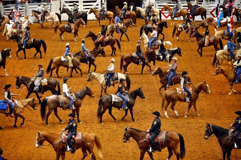 Imágenes de integrantes de la Professional Rodeo Cowboys Association en el Fort Worth Stock...