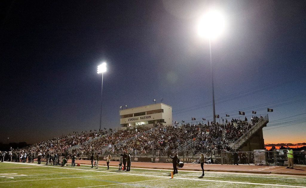 The home crowd on hand for the first half as The Colony High School hosted Frisco Lone Star...
