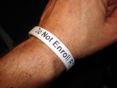 If you wear one of these bracelets, paramedics know not to enroll you in the non-consent...
