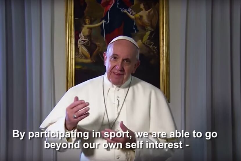 Mensaje del Papa Francisco  con motivo del Super Bowl. IMAGEN TOMADA DE YOUTUBE
