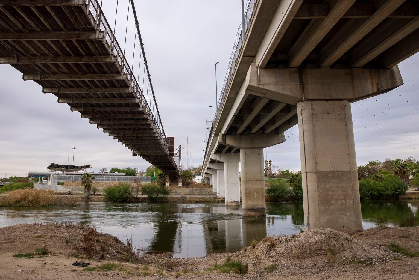 The Roma–Ciudad Miguel Alemán International Bridge in Roma, Texas, on Tuesday, March 30,...