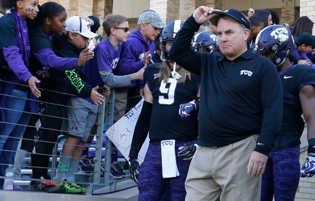 TCU head coach Gary Patterson is pictured before the Baylor University Bears vs. the TCU...