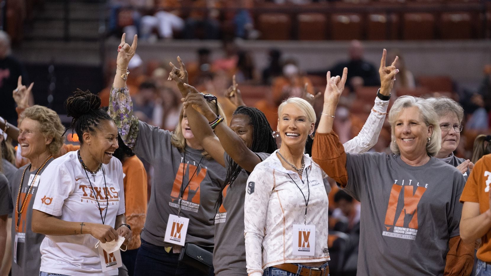 Former University of Texas championship athletes were recognized on March 5, 2022 at a...