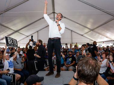 Texas governor candidate Beto O'Rourke campaigns in Frisco as part of his 49-day tour on...