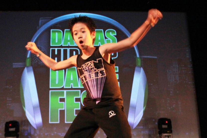 KJ Takahashi shows off what he learned at the Dallas Hip-Hop Dance Fest.