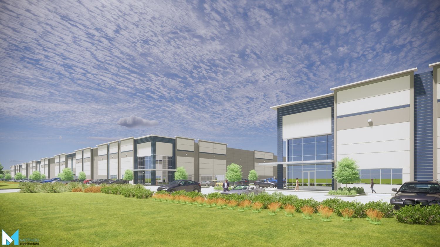 The first two buildings in Molto Properties' new Grand Prairie business park will contain...