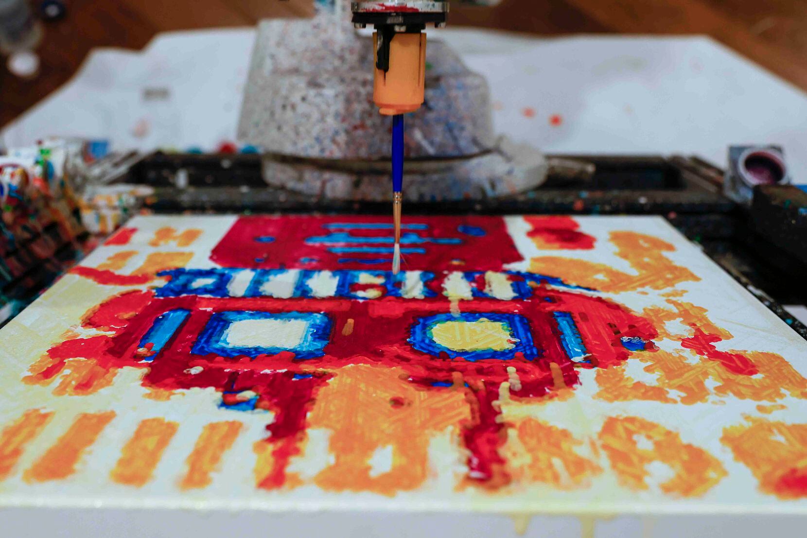 Pindar Van Arman, a roboticist and artist, is known for making robots that paint like...