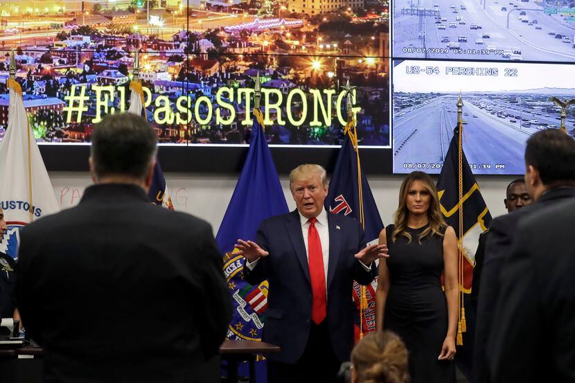 El presidente Donald Trump y su esposa Melania visitaron El Paso, el miércoles.