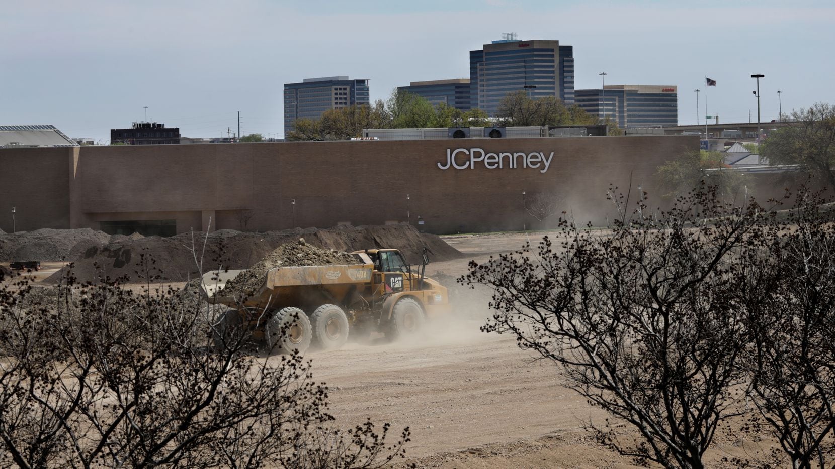 Construction at the former Collin Creek Mall in Plano last month. The J.C. Penney store was the last to close at the mall, which is being turned into a mixed-use project.