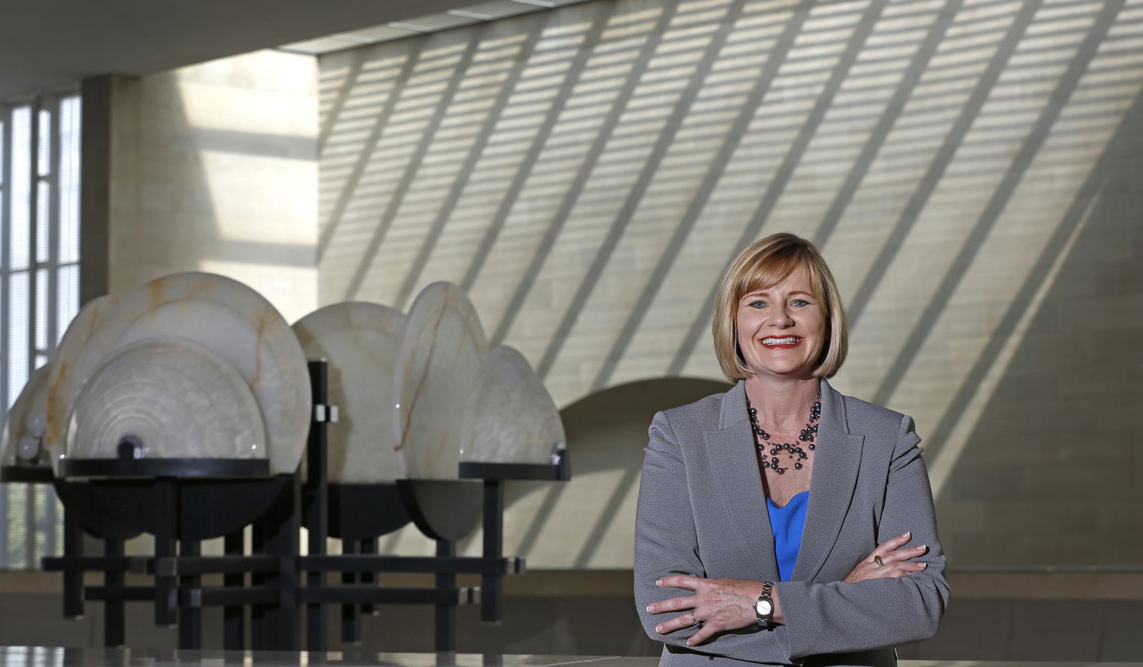Dallas Symphony president and CEO Kim Noltemy at the Meyerson Symphony Center in Dallas. 