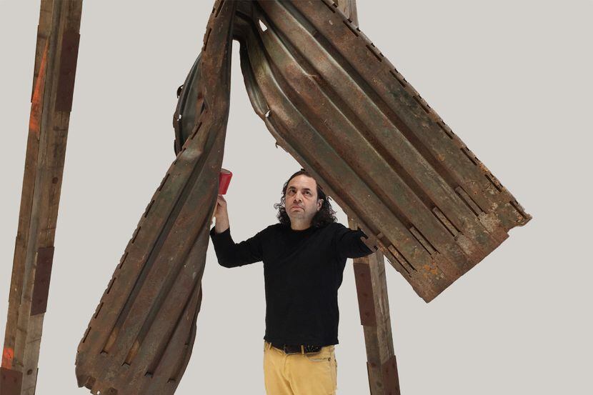 Guillermo Galindo
"Playing The Angel Exterminador (Exterminating Angel)" 
Section of border...
