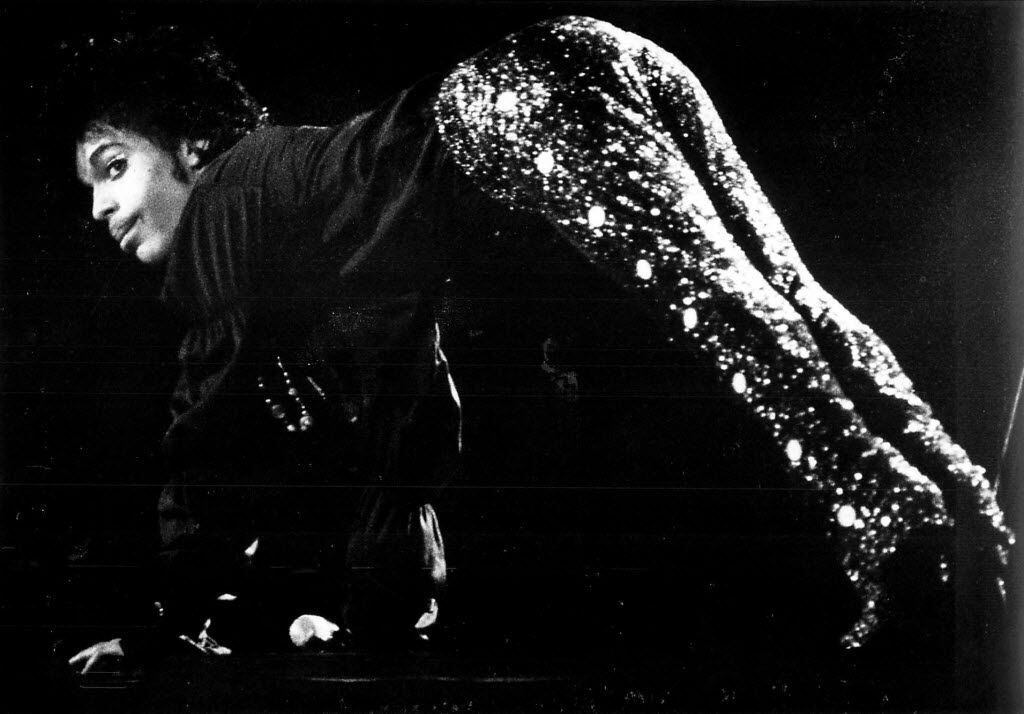  Prince at Reunion Arena in 1984. The greatest photo ever in The Dallas Morning News' files....