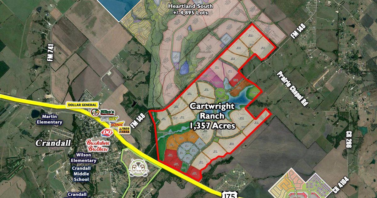 Cartwright Ranch Plat Map Sprawling Ranch Southeast Of Dallas Sells To Developer With Plans For  Thousands Of Homes