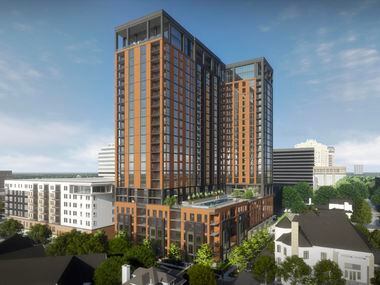 Apartment builder Toll Brothers is planning a 25-story residential tower on Cedar Springs...