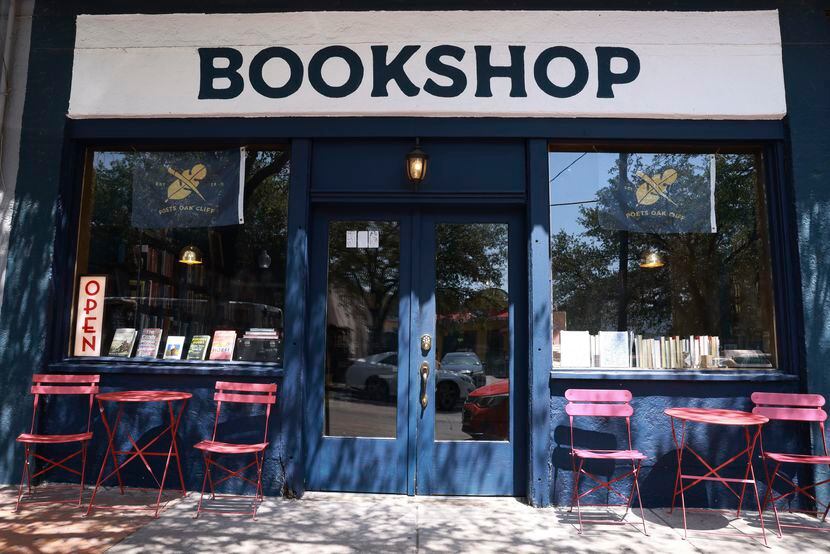 The inviting patio space at Poets Oak Cliff Bookshop. In December of 2019 Marcos Cavazos...