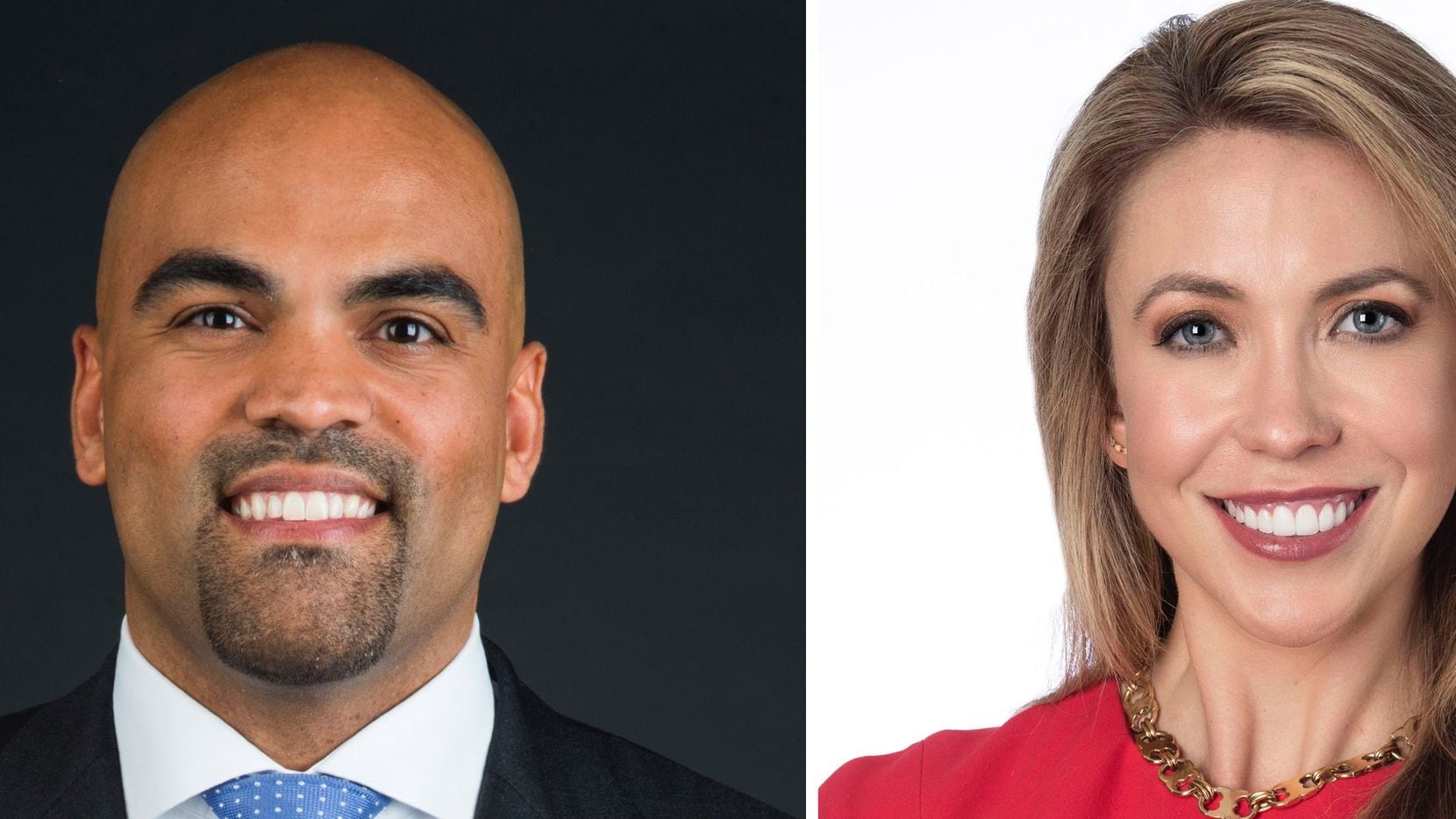 Rep. Colin Allred, left, D-Dallas, is defending the District 32 seat in Congress against Republican Genevieve Collins, right, of Dallas. Photo by Ashley Landis/The Dallas Morning News) and Glen Ellman