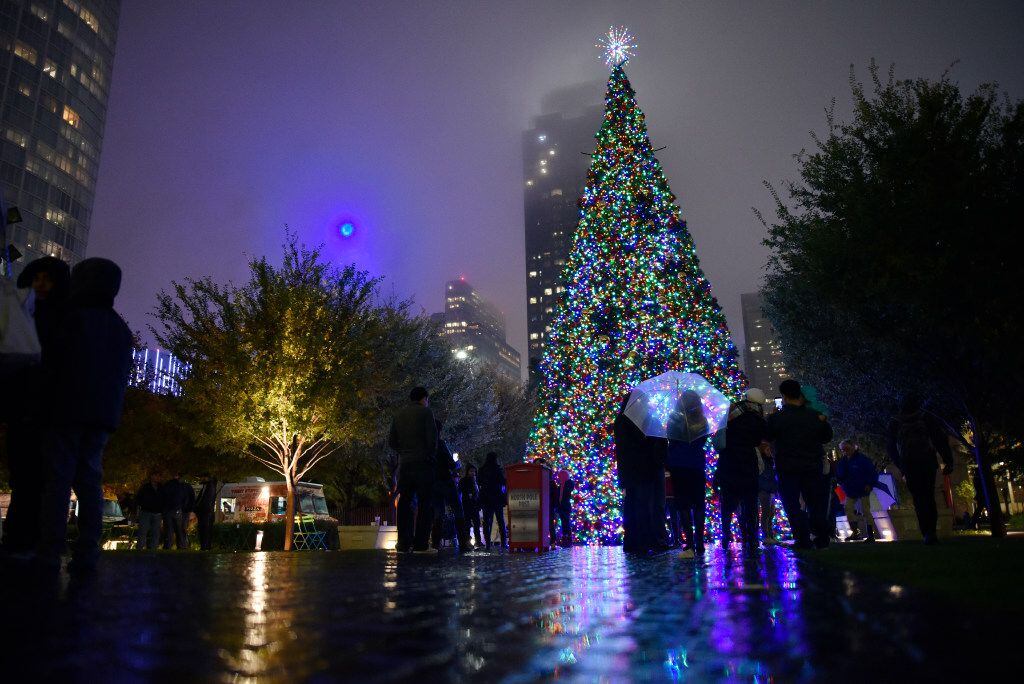 Visit the Klyde Warren Park Christmas tree before or after dinner at Lark on the Park. 