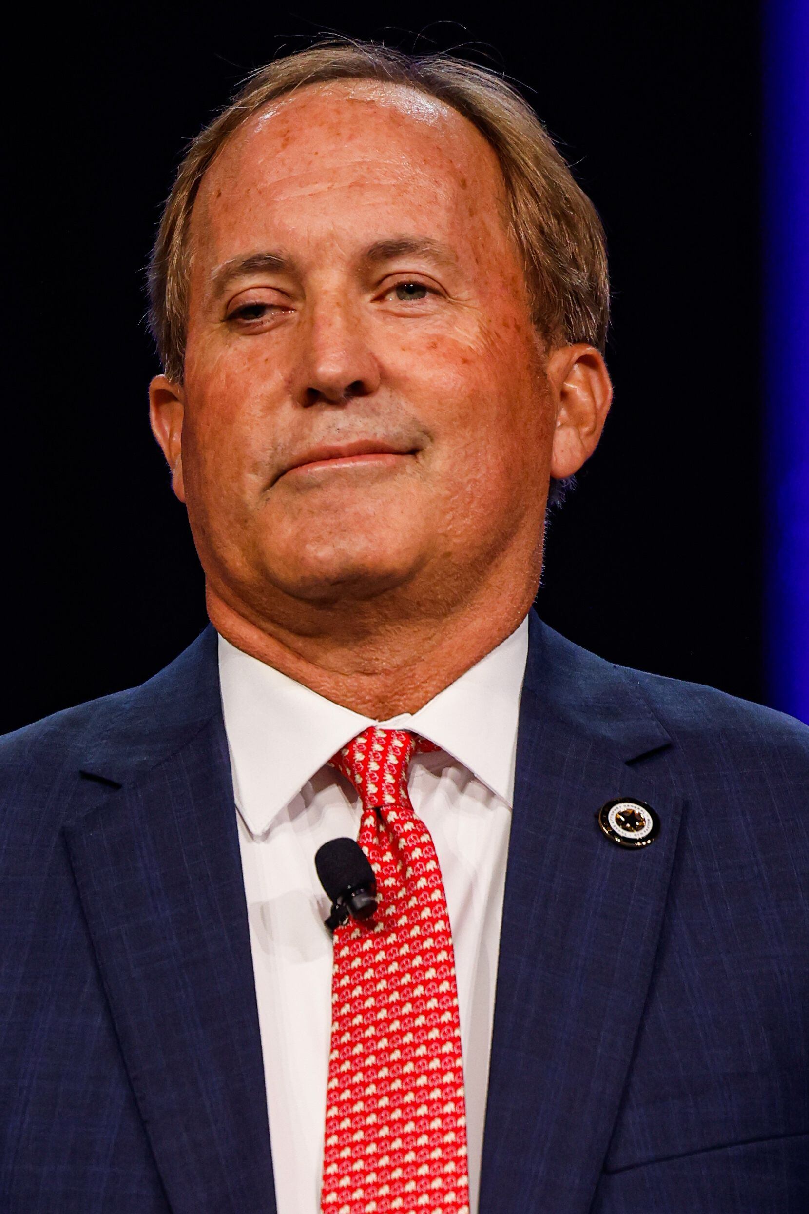 Attorney General of Texas Ken Paxton gives a speech during a general meeting as part of the...