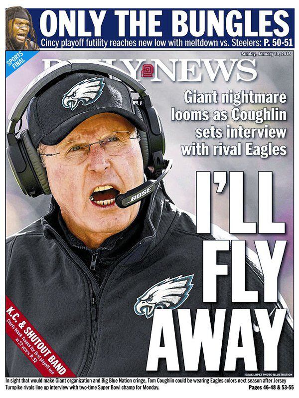 The New York  Daily News cover for Sunday, Jan. 10, 2016.