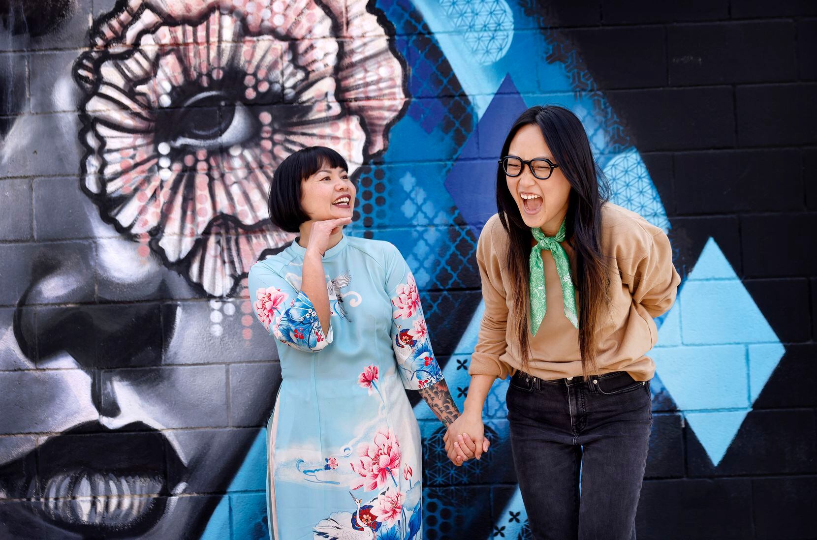 Chef Reye Duong of Sandwich Hag (left) and chef Jinny Cho of Detour Doughnuts in Frisco are...