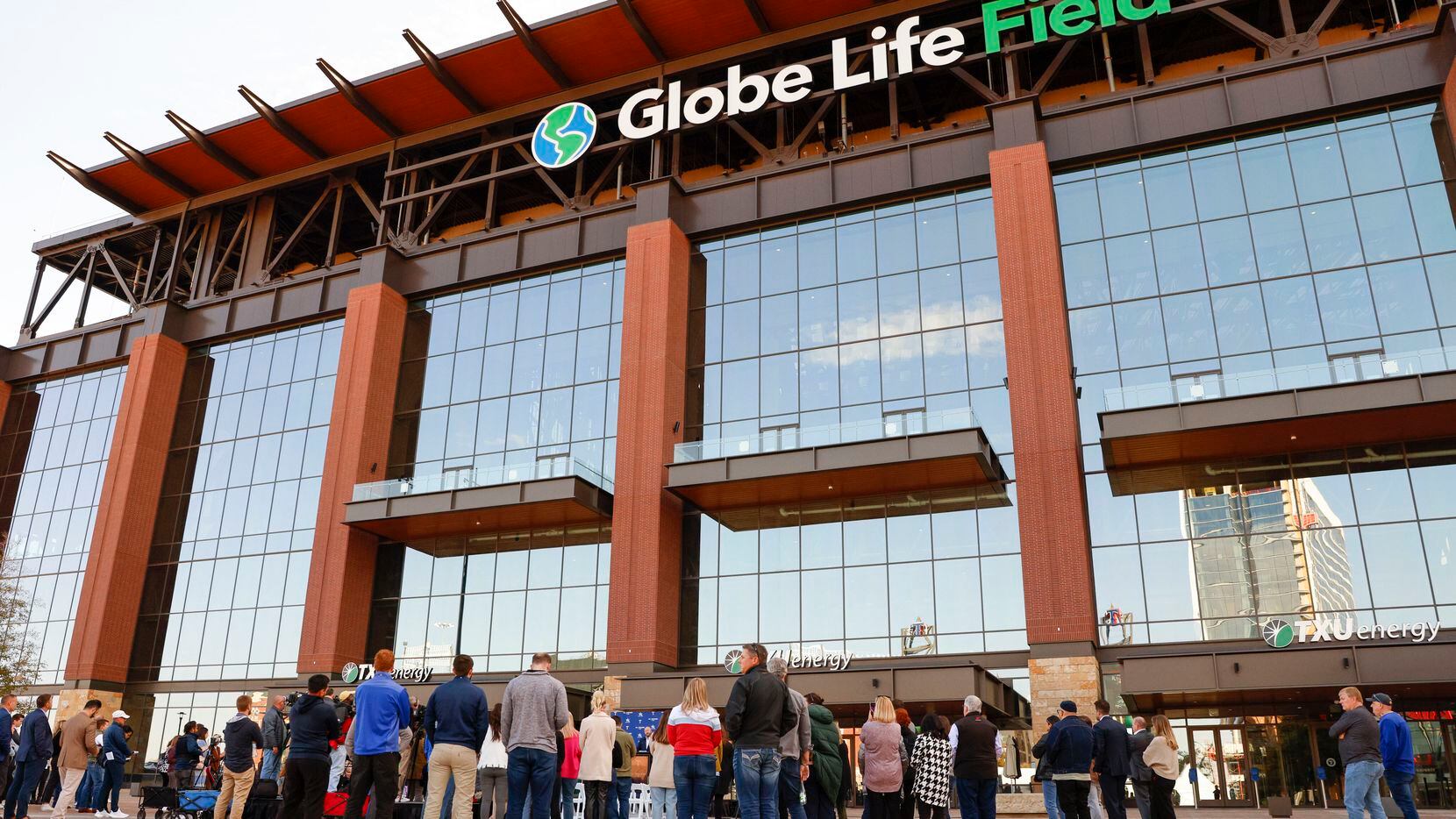 El Globe Life Field en Arlington abrirá sus puertas el jueves parea el juego inaugural de la...